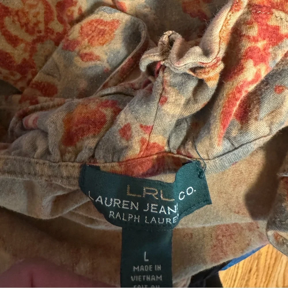 Ralph Lauren Floral Ruffle Sleeveless Dress Women’s Size Large - Picture 4 of 4